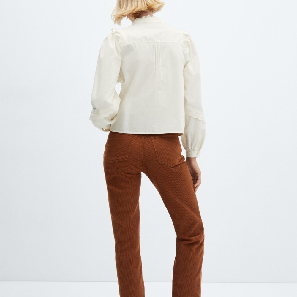 MANGO COTTON BLOUSE WITH RUFFLE DETAIL - Picture 6 of 8